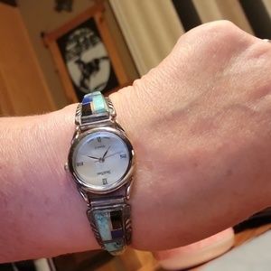 Vintage Sterling silver turquoise watch